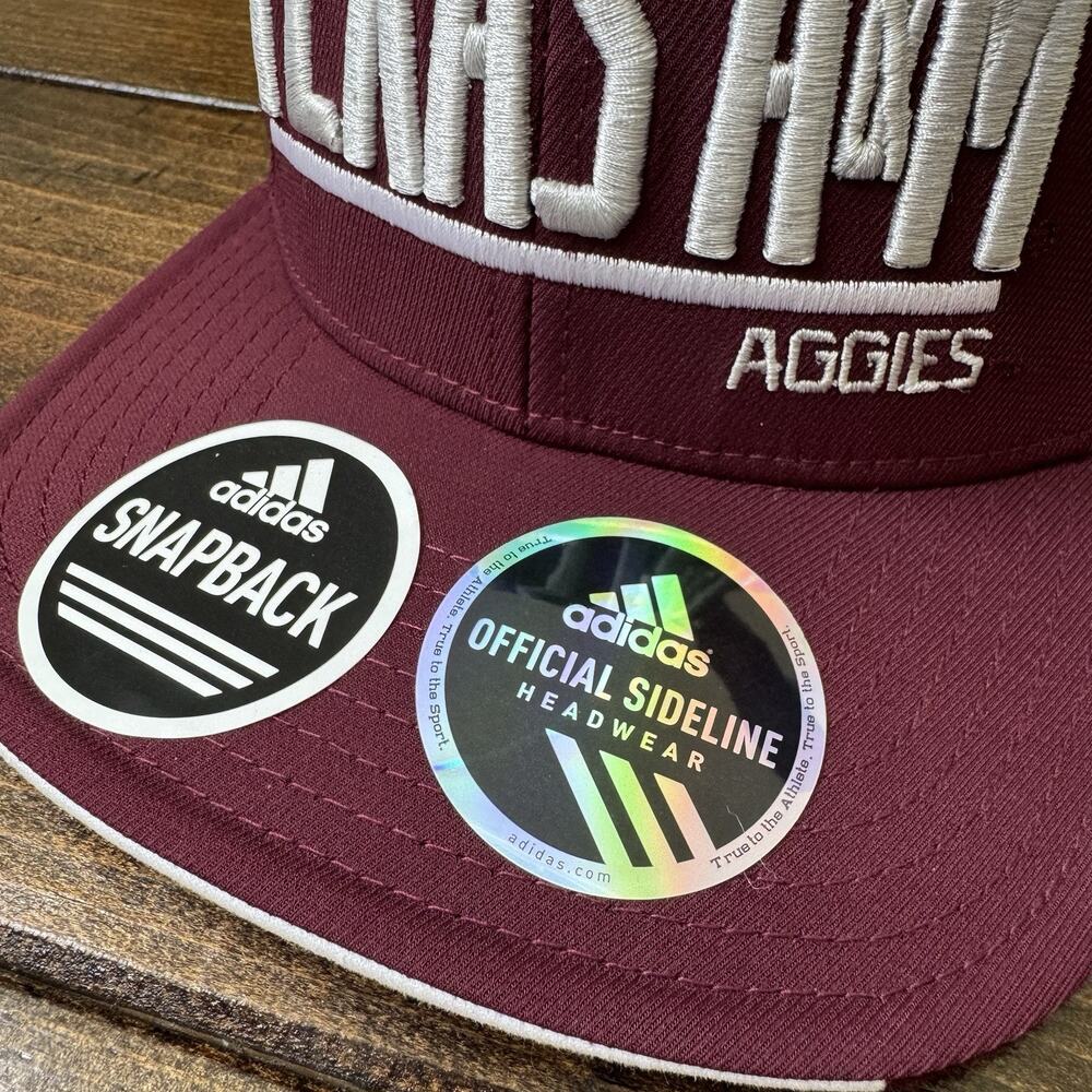 Texas A&M Aggies Hat Adidas‎ Climalite Trucker Snapback Pink Adidas Logo NWT - Picture 3 of 12